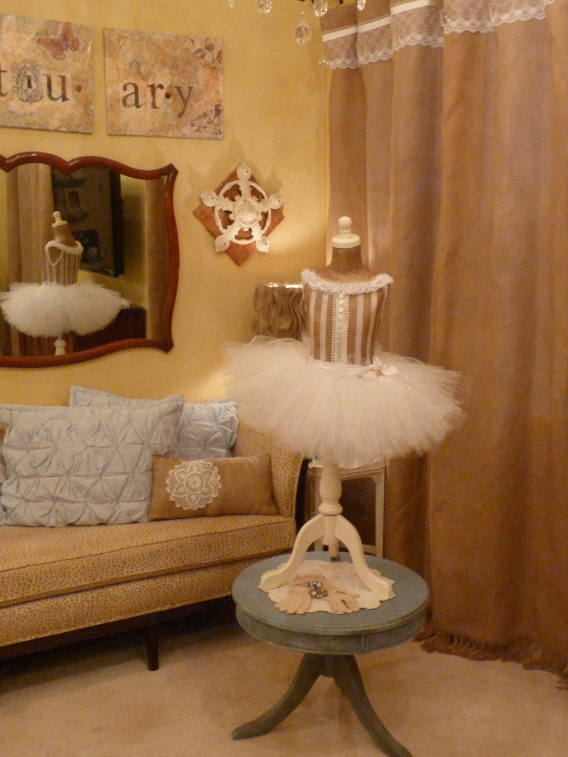Girl's Vintage Inspired Dress Form Mannequin Ballerina Flower Girl  Dance Room Decor French Romantic Ballet