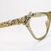 Vintage 50s Gold Horn Rim Cateye With Leafy Accents Eyeglasses Eyewear Frame Tura