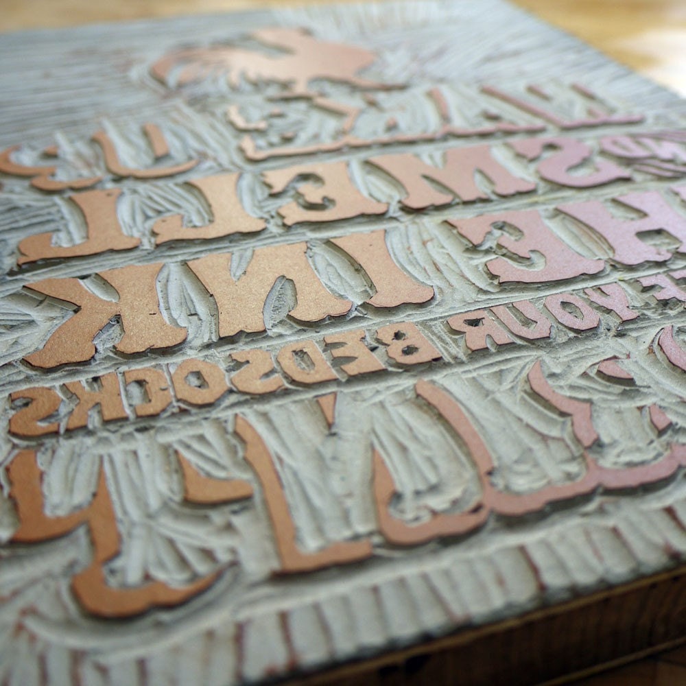 Wake up and smell the ink Linoprint Poster (3rd edition)