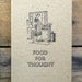 Letterpress Retro Notebook. Food for thought