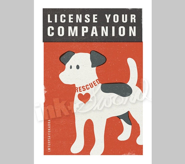 License Your Companion - 5x7 Print