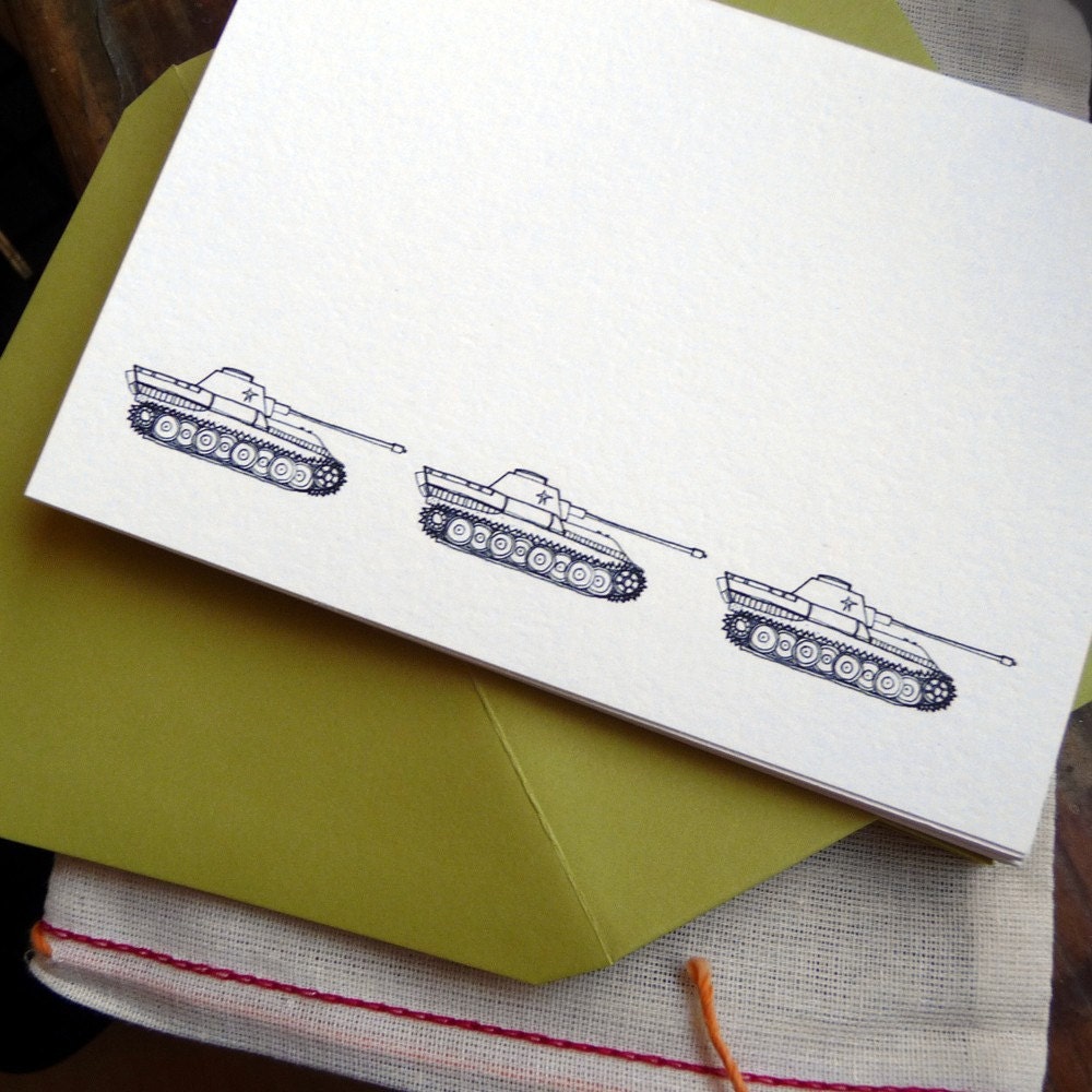 Tanks Notecard Set