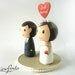 2.5 inches Customise Wedding Cake Topper with Heart Message