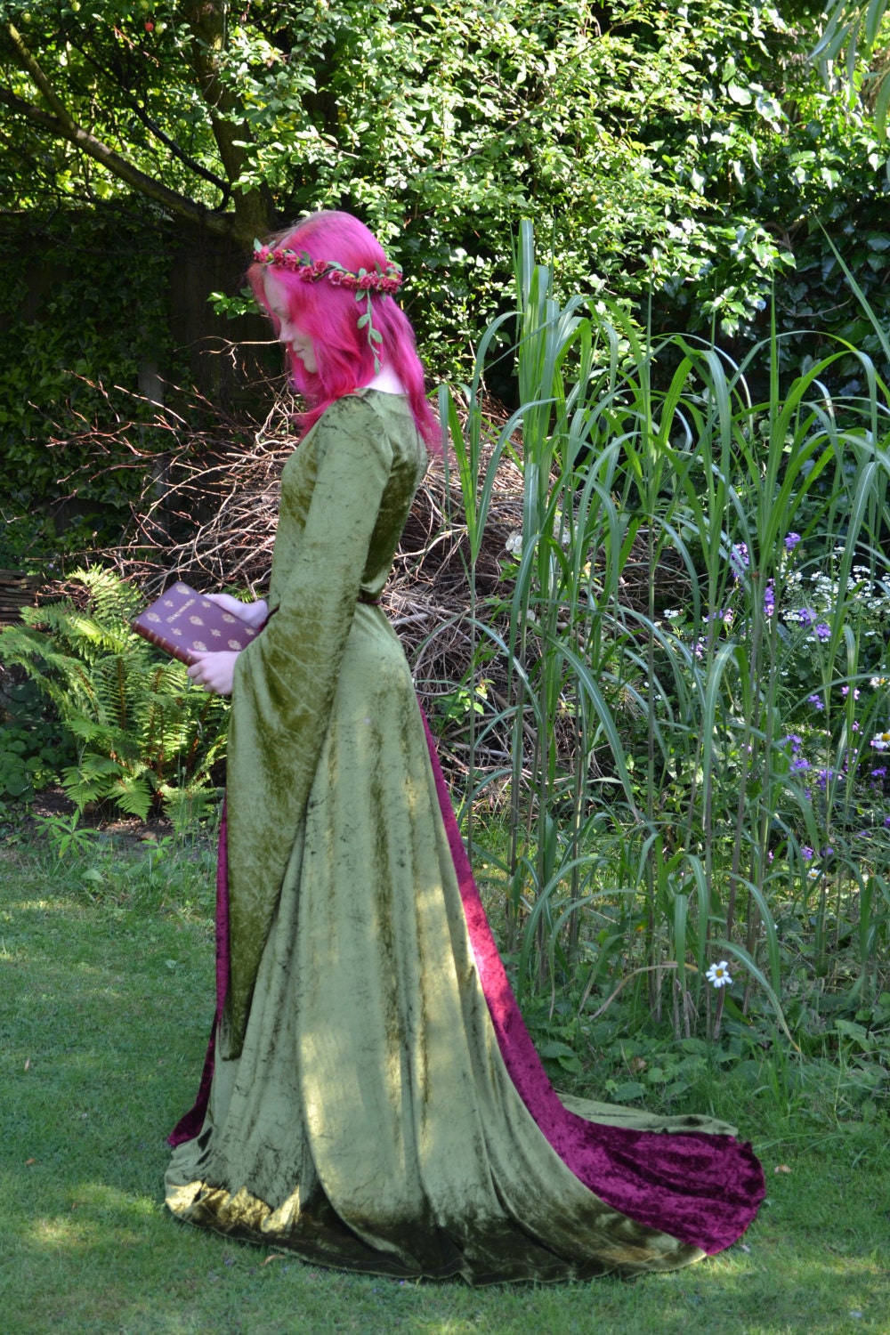 Beatrice, a Pre- Raphaelite, Gothic, Renaissance, Medieval Inspired  Wedding orHand Fasting Dress