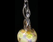 Blown Glass...Ornament..Gold and Silver Hobnail...by Fireworx Glass