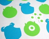 12 Mike Wazowski and Sulley Monsters Inc Silhouettes Cutouts Die Cut Paper Crafting Scrapbooking Confetti Card Making Supplies