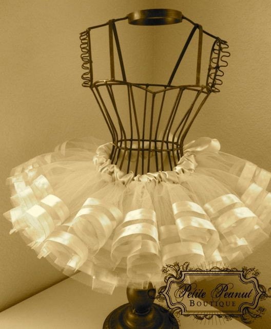 ROYAL tutu - Double Satin Ribbon Edge Tutu- (Newborn - 3 month)- You Pick the Color - Custom Order - Great for Photography prop or Weddings