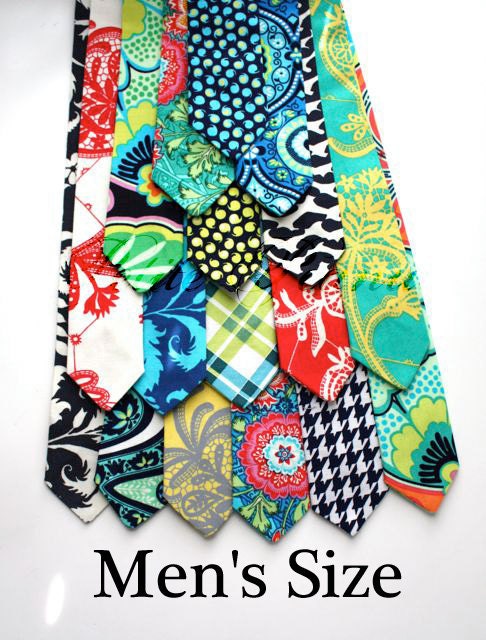 BIG Guy SPRING EASTER Necktie Tie - Navy and Bright - (Mens Size)  - Wedding - Photo Prop