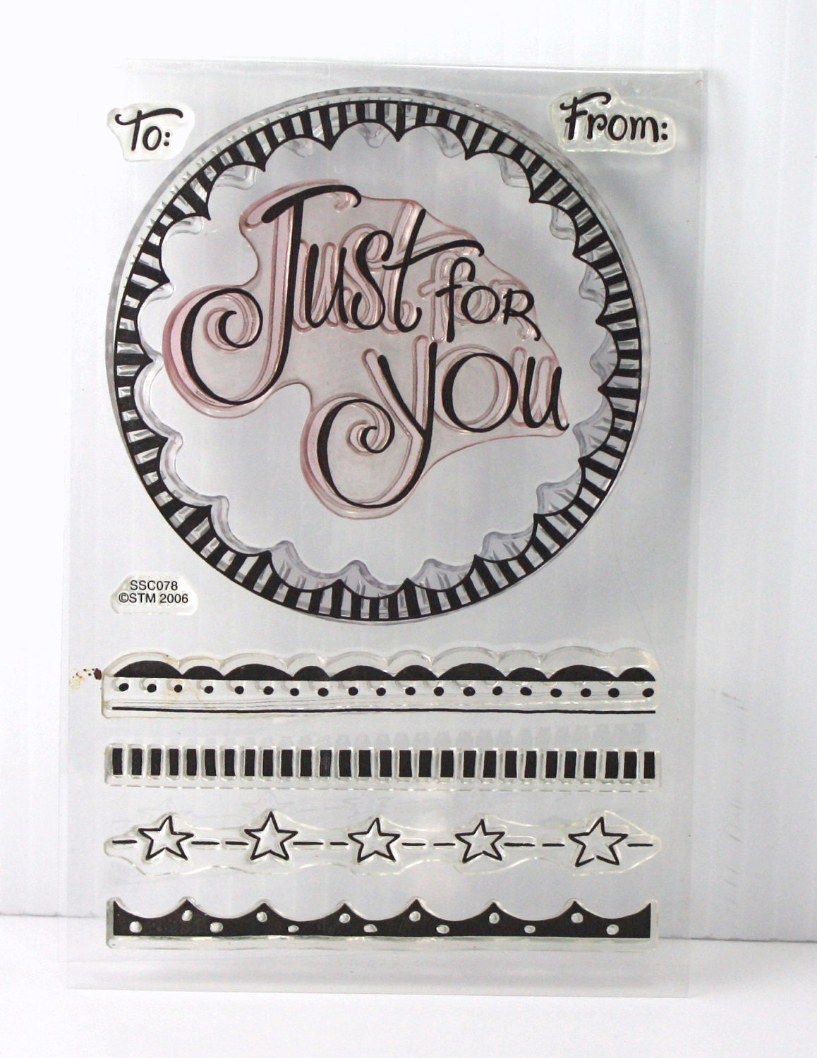Stampendous Clear Acrylic Can Topper Round Stamp