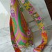 CROSS BODY HIPSTER Purse in Jennifer Paganelli's Crazy Love Print with Adjustable Strap Zippered Pocket and Flower Zipper Pulls
