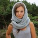 cowl in light grey