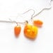 Bright Yellow and Orange Necklace and Earrings Set, Tropical, Floral, Spring, Summer