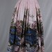 1950s High Waist Circle Skirt with Asian Village Scene