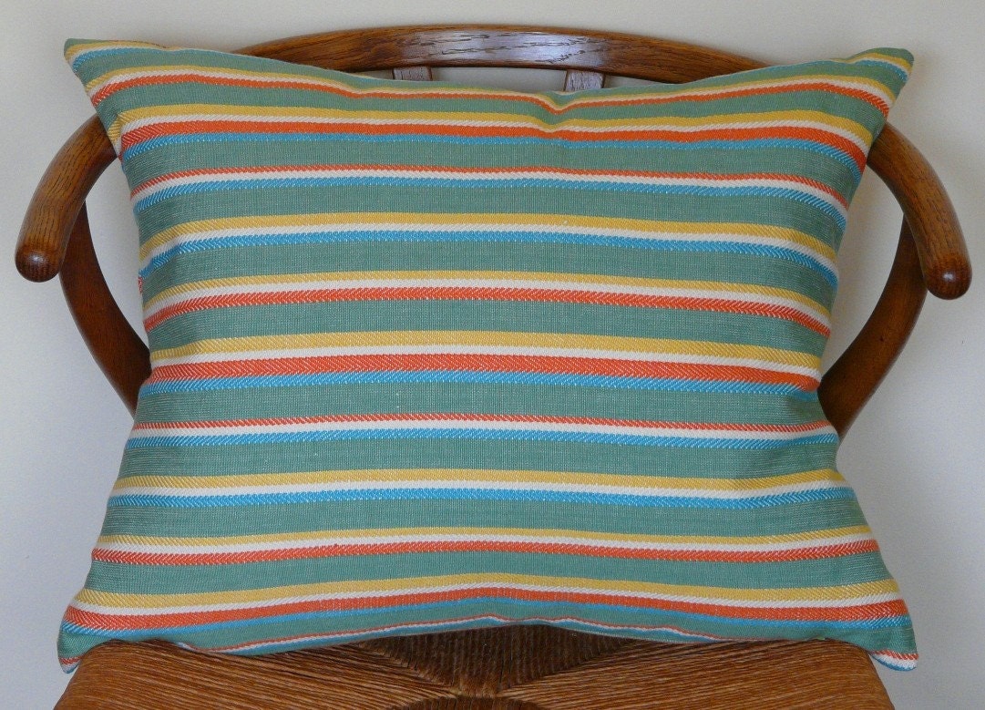 Colorful Cabana Stripe Pillow Cover