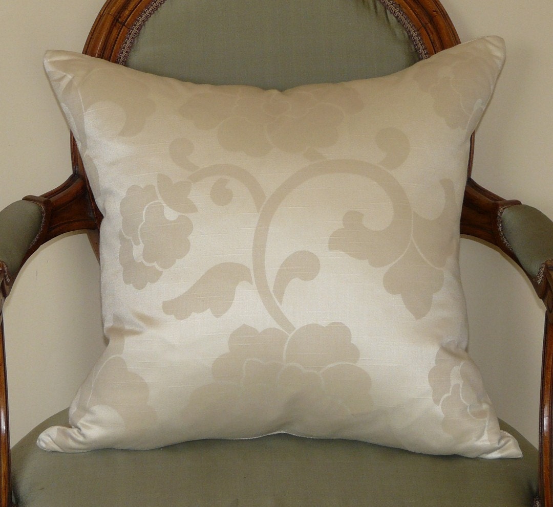 Glamorous Silk Floral Pillow Cover