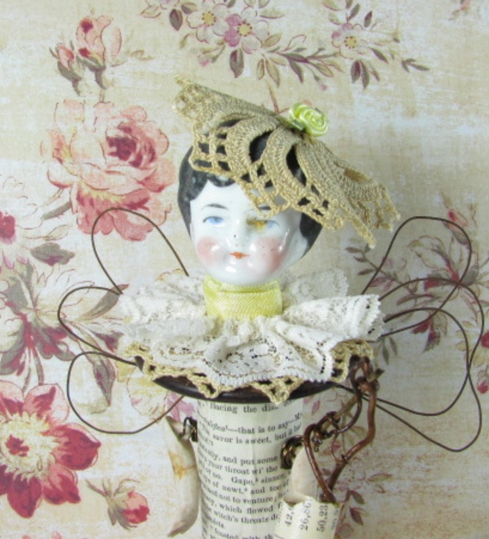 Fairy "One Day When We Went Walking Maize" Assemblage Art Doll SALE PRICED reduced 40%