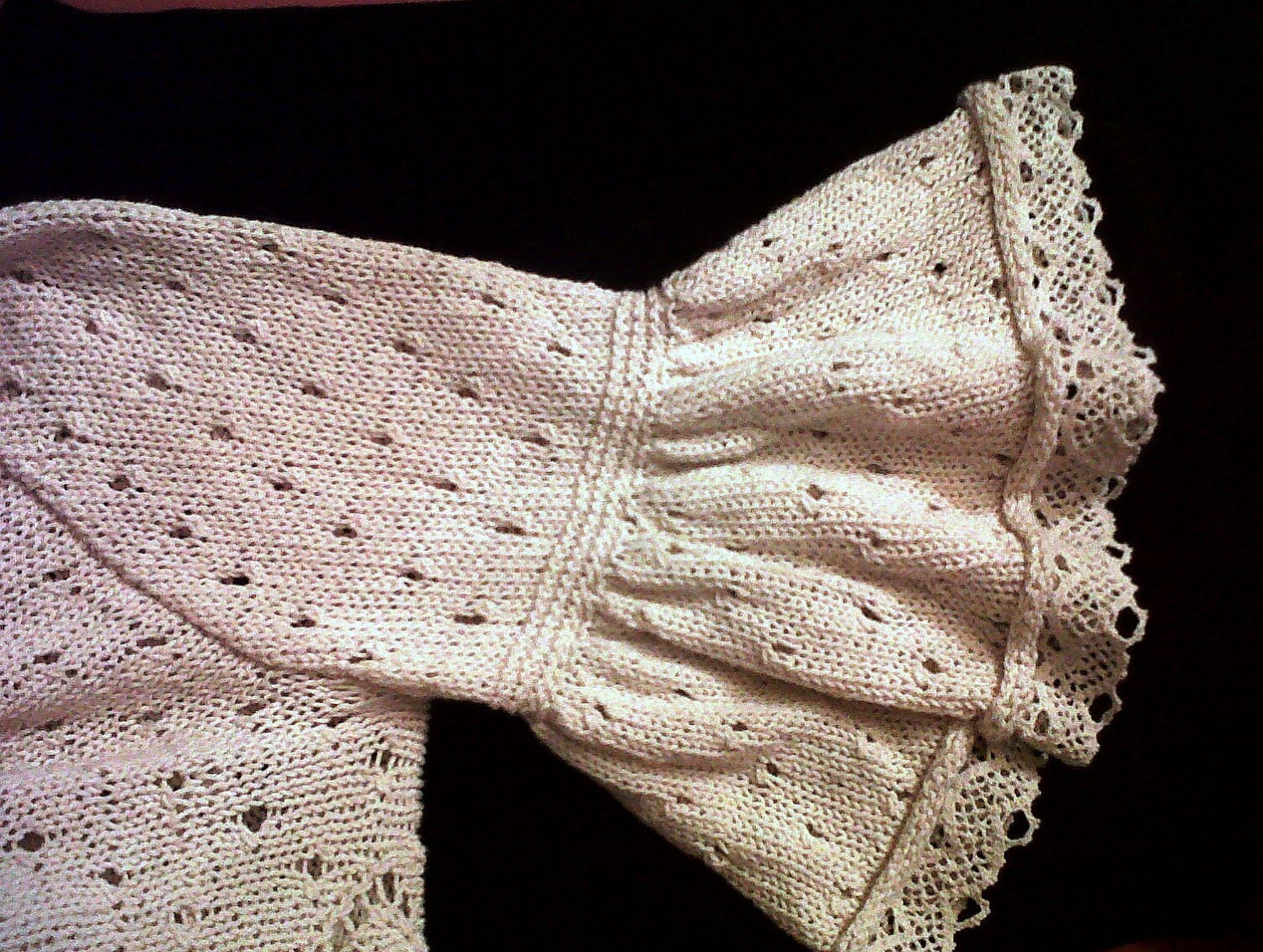 SALE Cotton crochet jacket, Sz M