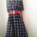 Vintage 1940's -50's Style Red, White & Blue Dress