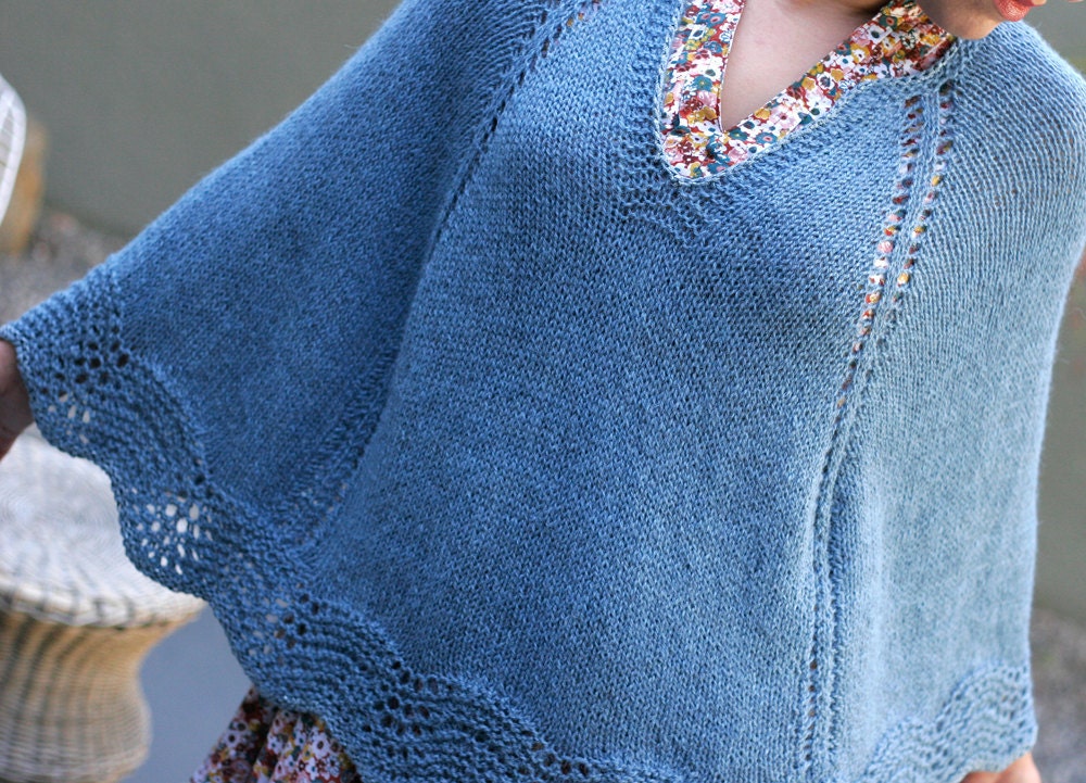 Baby It's Cold Outside Poncho - PDF Knitting Pattern