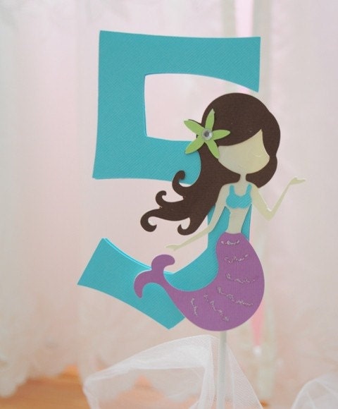 Mermaid Party Centerpiece or Cake Topper