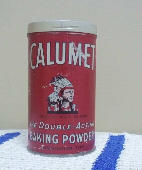 Calumet baking Powder Tin Can by 12karri on Etsy