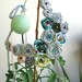 Rosette Statement Bib Necklace Rolled Fabric Flower