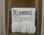 Shabby Chic, Cottage, French Style Ruffled Flour Sack Towels
