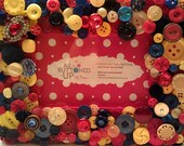 Primary Colored Button Picture Frame in Red, Yellow & Blue for 4"x6" Photo