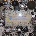 Black & White Button Picture Frame for 4"x6" photo