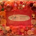 Orange Button Picture Frame for 4"x6" Photo