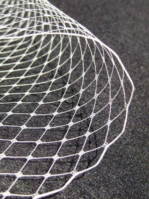 IVORY - Extra wide French net - 18 inch wide - For DIY birdcage veils and fascinators