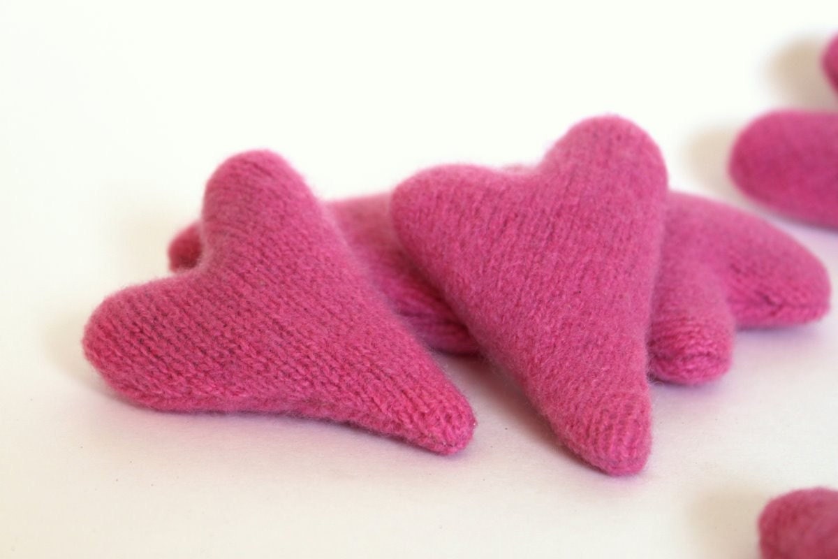 Pink Cashmere Catnip Heart Cat Toy. Cat Lover Gift.