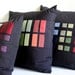 Modern Colorblock Throw Pillows. Quilted Decorator Pillows. Set of 3