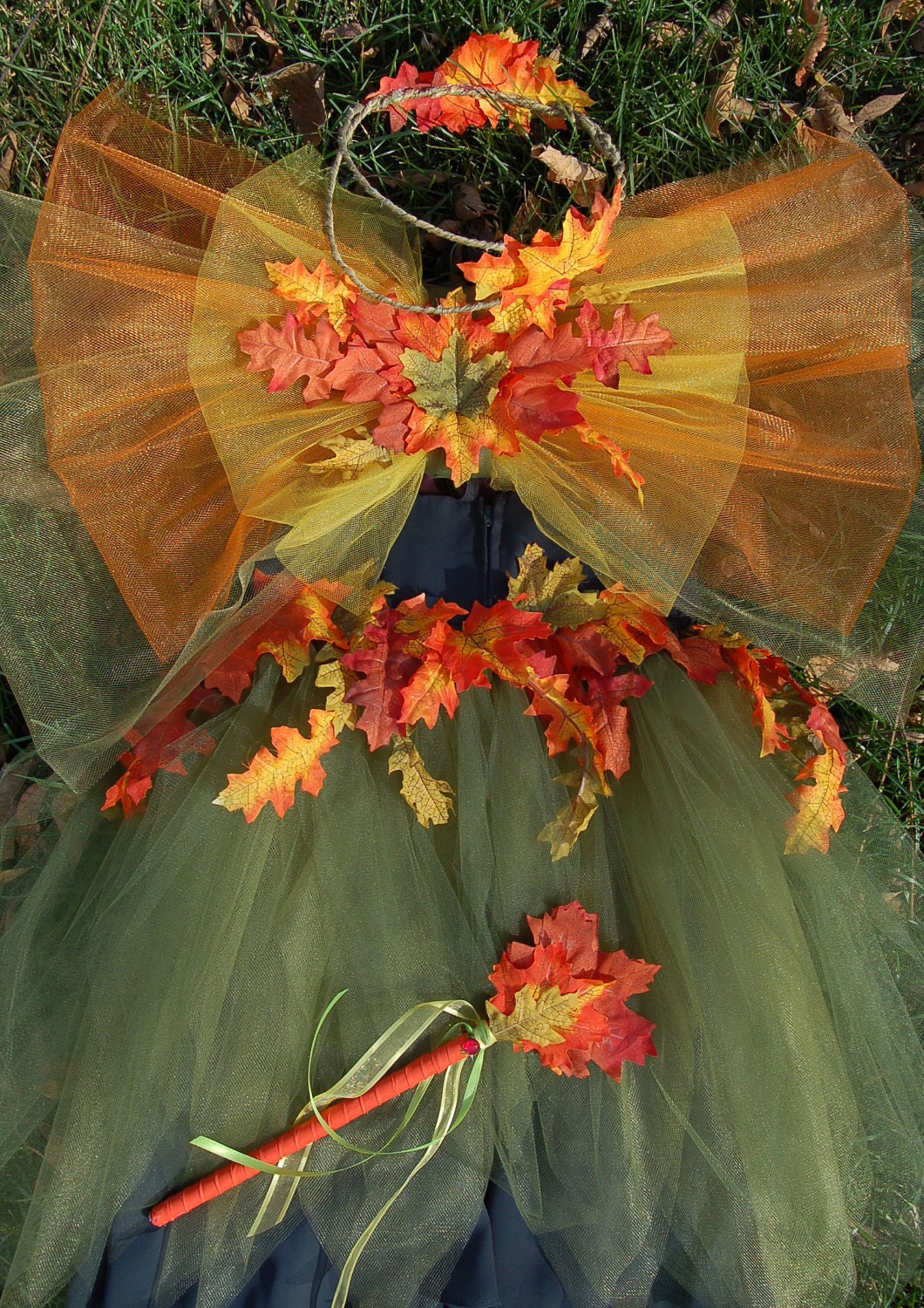 Adult Teen Autumn Leaf Fall Fairy Costume