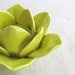 In Bloom. Gorgeous Ceramic Lime Green Lotus Tealight Holder. Candle Holder