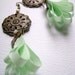 Lost in my world - Vintage inspired silk antique bronze pendant earrings
