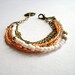 Mixed up - Four bohemian stacking bracelets at your colors choice orange turquoise red black coral