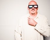 Party Props. Photo Booth Props. Wedding Photo Props. Mustache on a Stick. Glasses on a Stick - The 3D Wonder