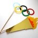 Photo booth Props. Olympic Photo Props. Olympic Games. Photo Props. Mustache on a Stick. Props on a Stick - The Olympian Maro Kit