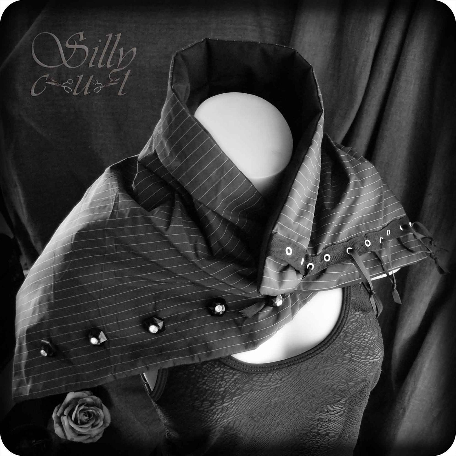 tube scarf oversize - STRICT- collar, scarflette, vegan, warm, cosy, gothic, cybergoth, industrial