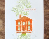 Grow Local - Two color silk screen print