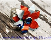 Upcycled Sunkist Shasta Daisy Ring - Adjustable Size (6610)