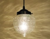 Island Falls II. Clear PORCH Globe Made PENDANT Light