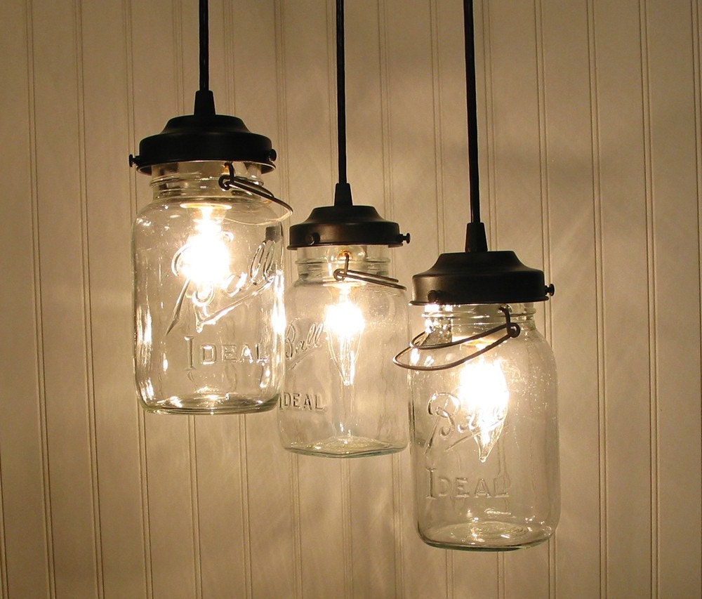 canning Jar Canning Vintage LampGoods vintage CHANDELIER by on  Etsy Created NEW chandelier jar