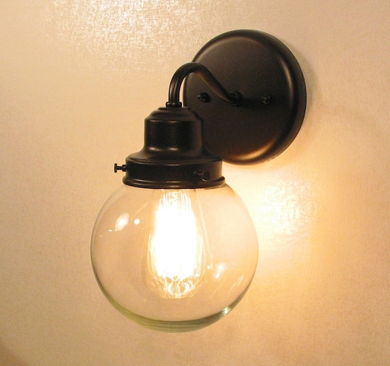 Biddeford Port. Clear Glass SCONCE with Edison Bulb