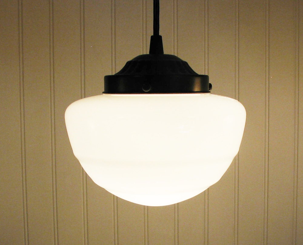 Machias I. Replica Mushroom Schoolhouse PENDANT Light