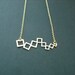 modern linked squares necklace - matte 18K yellow gold plated