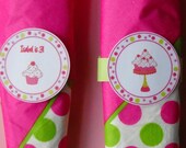 Napkin Rings, cupcake, pink and green Il_170x135