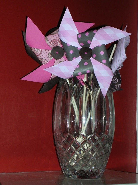 Paper Pinwheels - all colors available. Listing is for 5 pinwheels Il_570xn