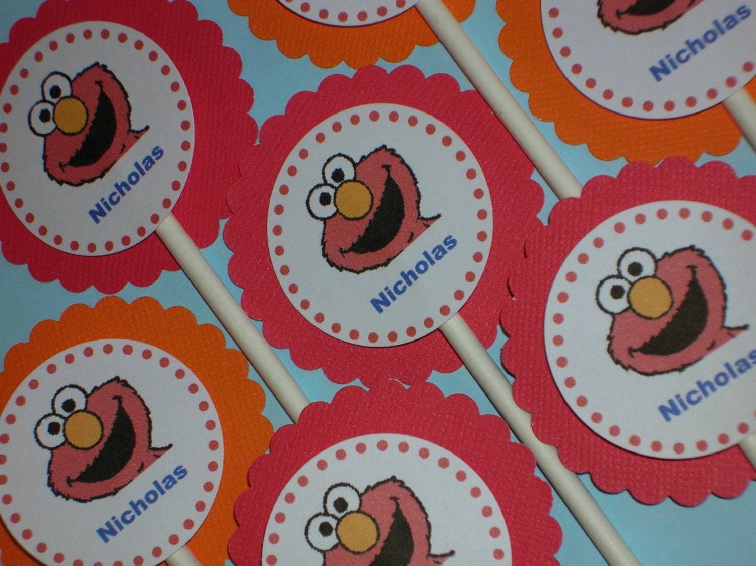 Elmo Cupcake Toppers, red, picks Il_570xn